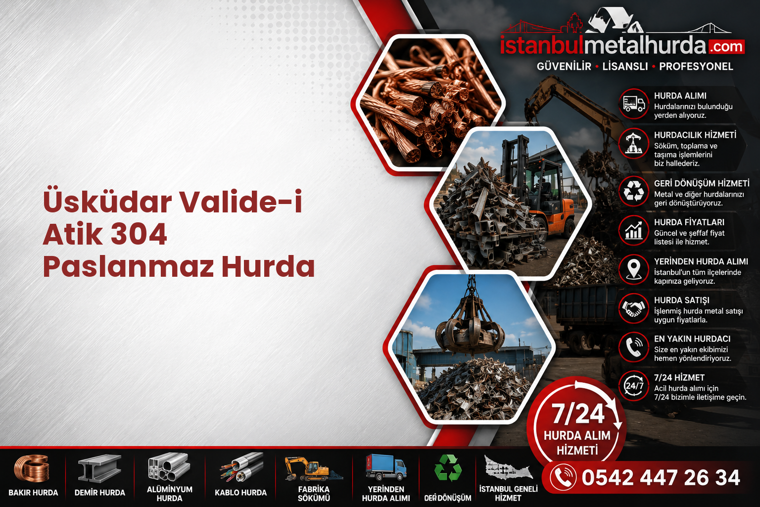 Üsküdar Valide-i Atik 304 Paslanmaz Hurda