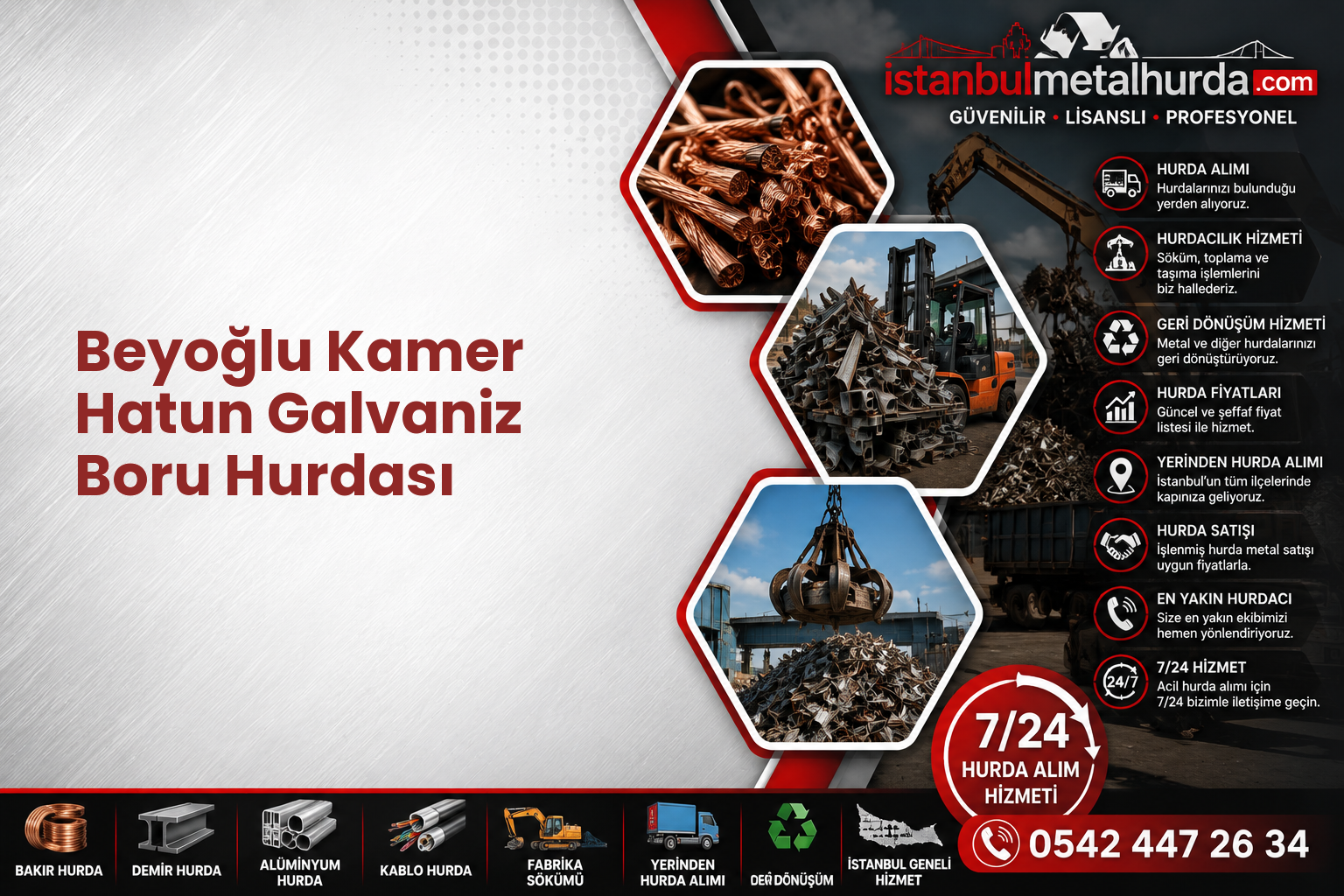 Beyoğlu Kamer Hatun Galvaniz Boru Hurdası