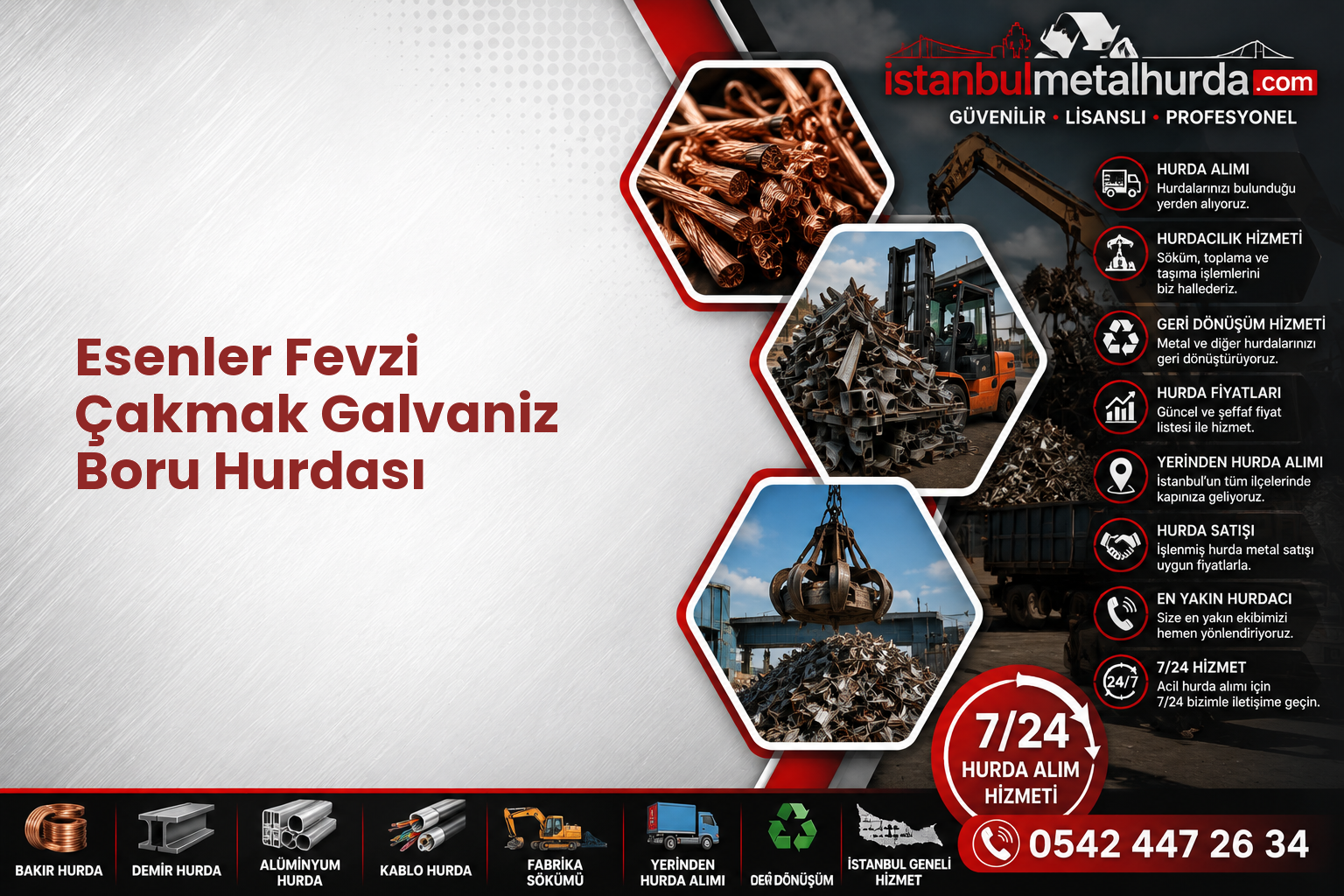 Esenler Fevzi Çakmak Galvaniz Boru Hurdası