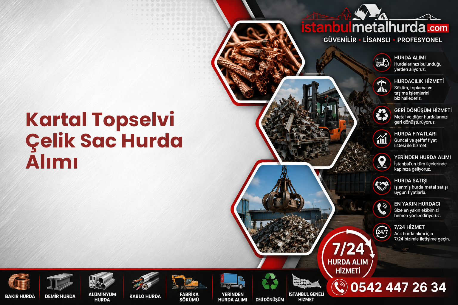 Kartal Topselvi Çelik Sac Hurda Alımı