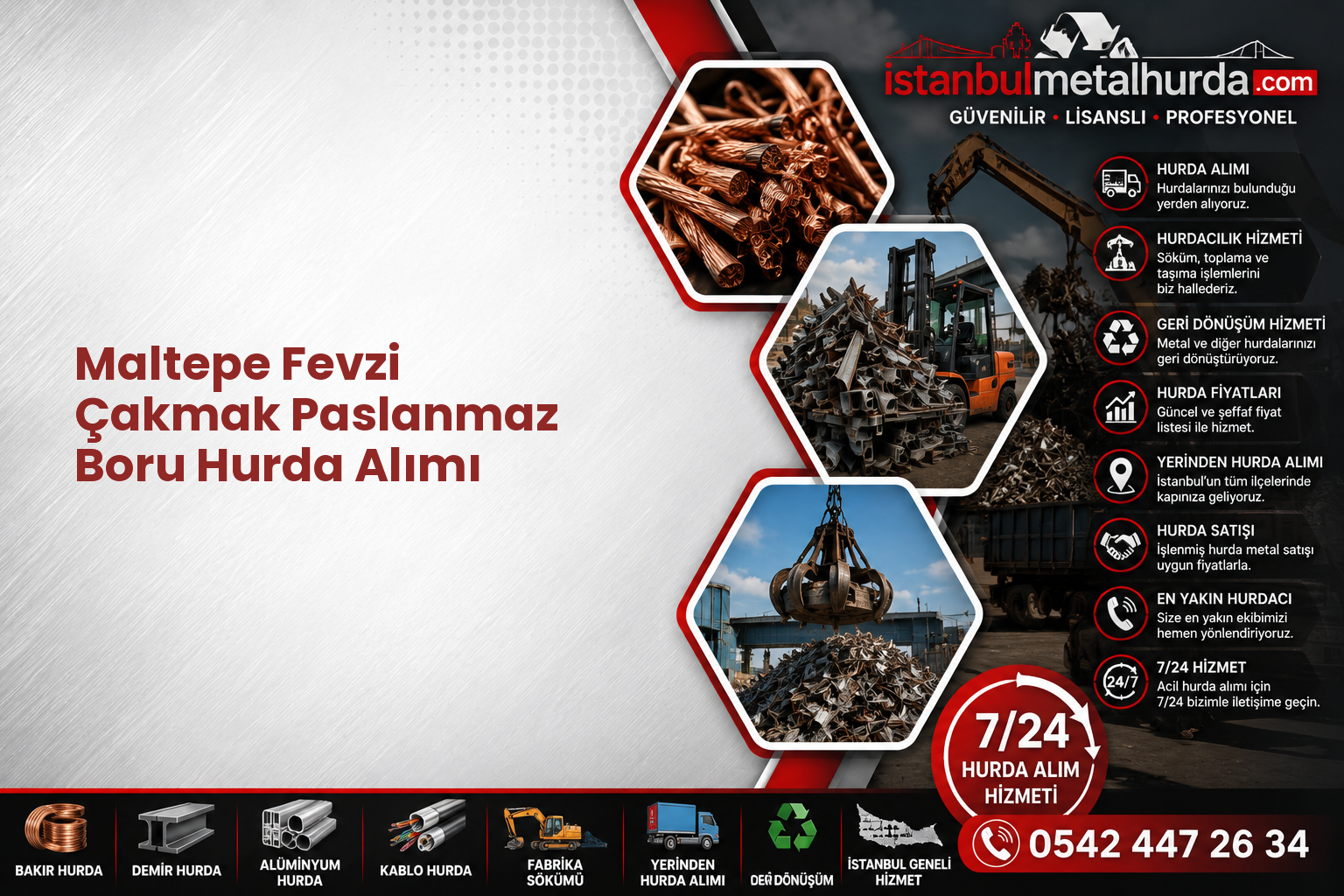 Maltepe Fevzi Çakmak Paslanmaz Boru Hurda Alımı