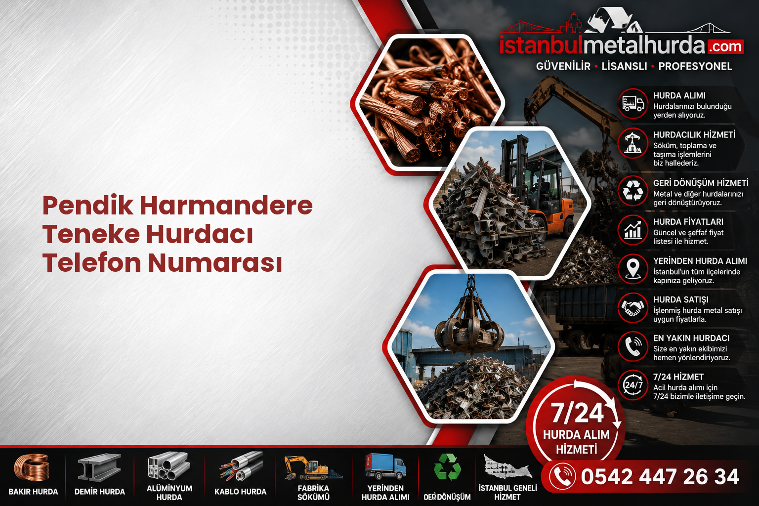 Pendik Harmandere Teneke Hurdacı Telefon Numarası