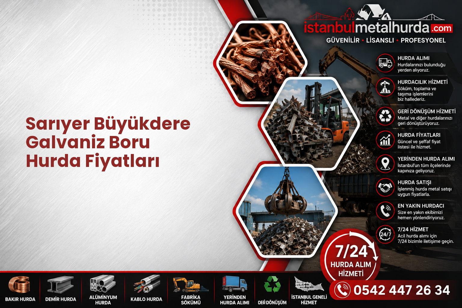 Sarıyer Büyükdere Galvaniz Boru Hurda Fiyatları