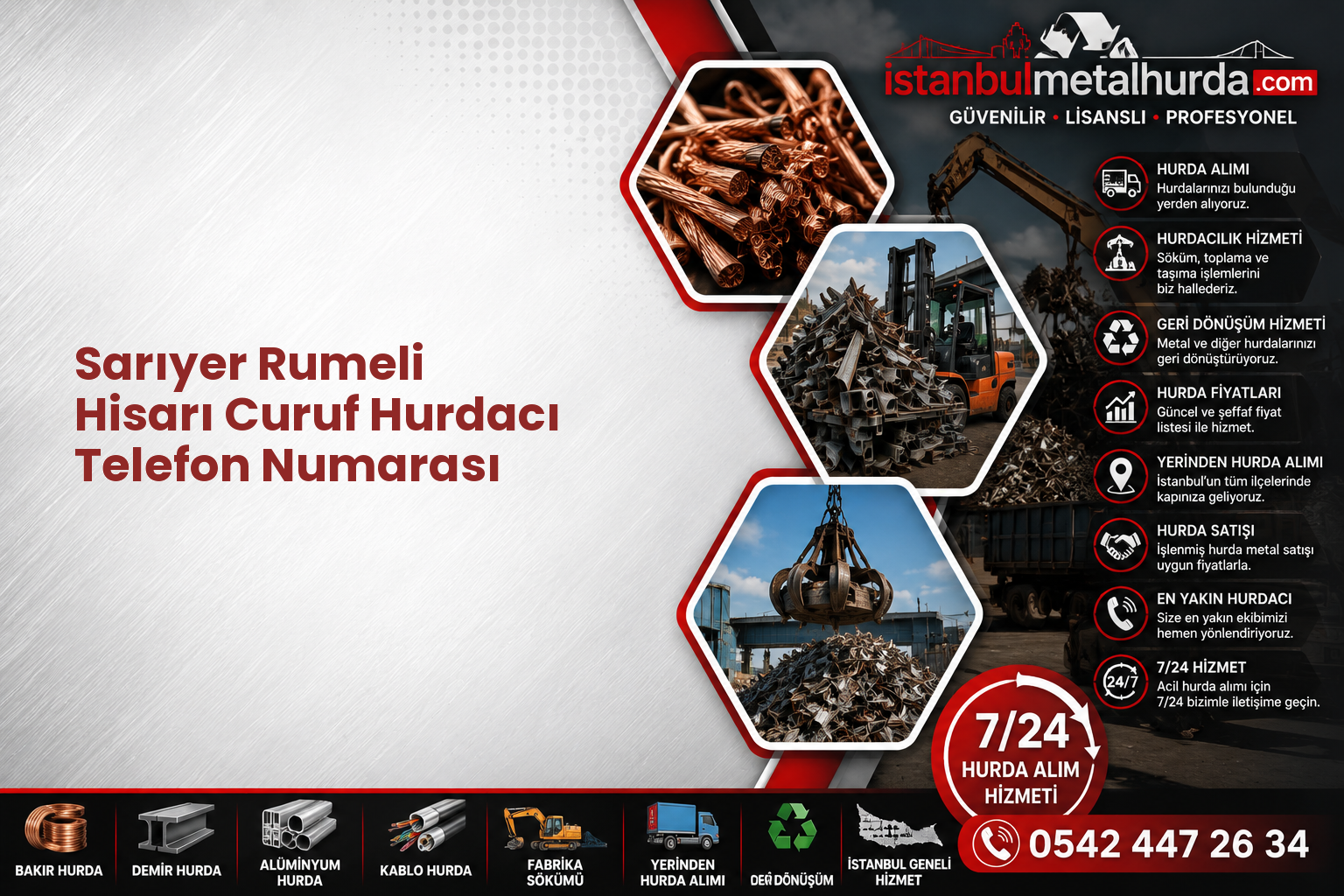 Sarıyer Rumeli Hisarı Curuf Hurdacı Telefon Numarası