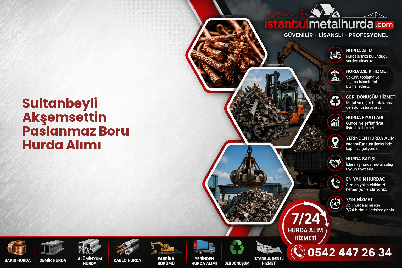Sultanbeyli Akşemsettin Paslanmaz Boru Hurda Alımı