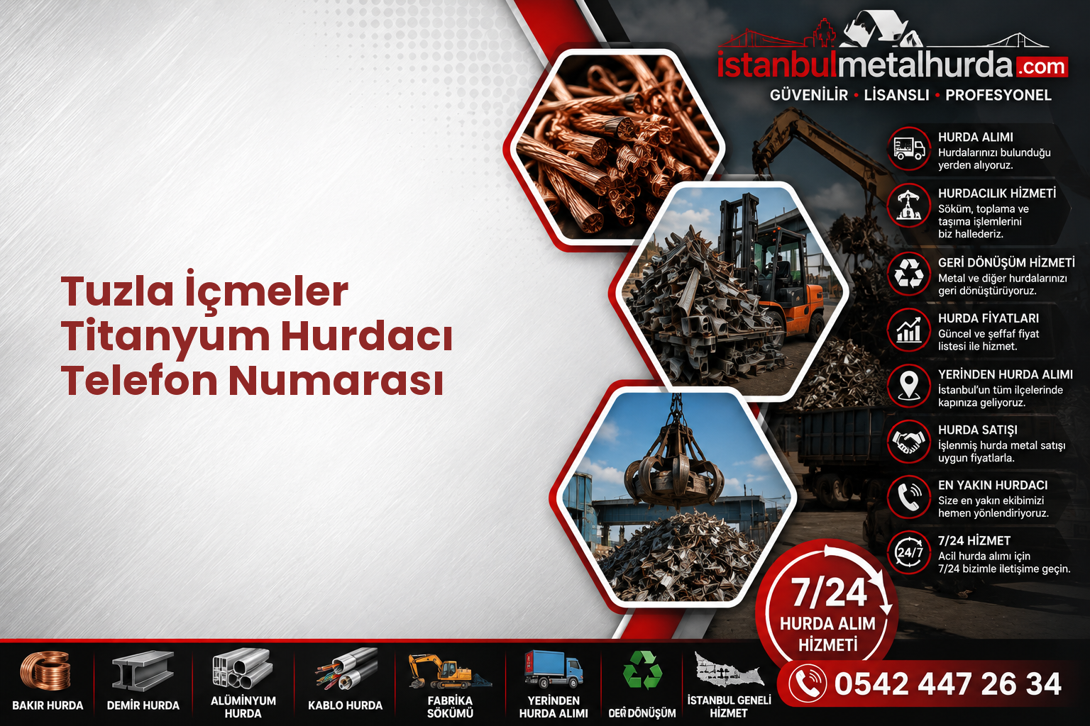 Tuzla İçmeler Titanyum Hurdacı Telefon Numarası